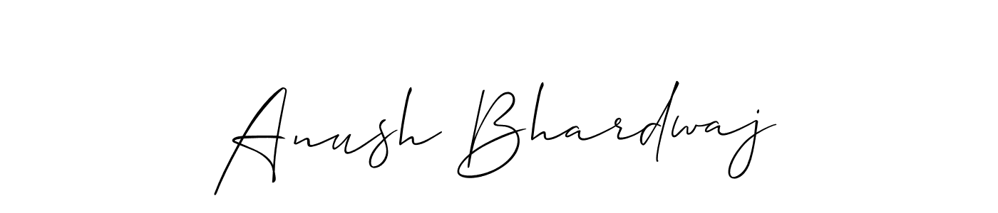 Design your own signature with our free online signature maker. With this signature software, you can create a handwritten (Allison_Script) signature for name Anush Bhardwaj. Anush Bhardwaj signature style 2 images and pictures png