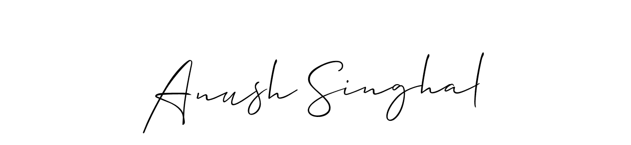 Use a signature maker to create a handwritten signature online. With this signature software, you can design (Allison_Script) your own signature for name Anush Singhal. Anush Singhal signature style 2 images and pictures png
