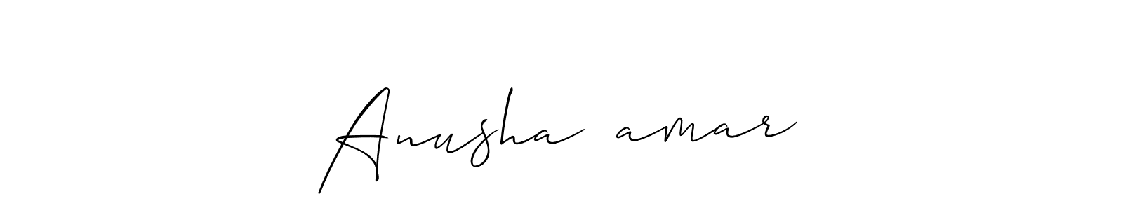 You should practise on your own different ways (Allison_Script) to write your name (Anusha❤️amar) in signature. don't let someone else do it for you. Anusha❤️amar signature style 2 images and pictures png