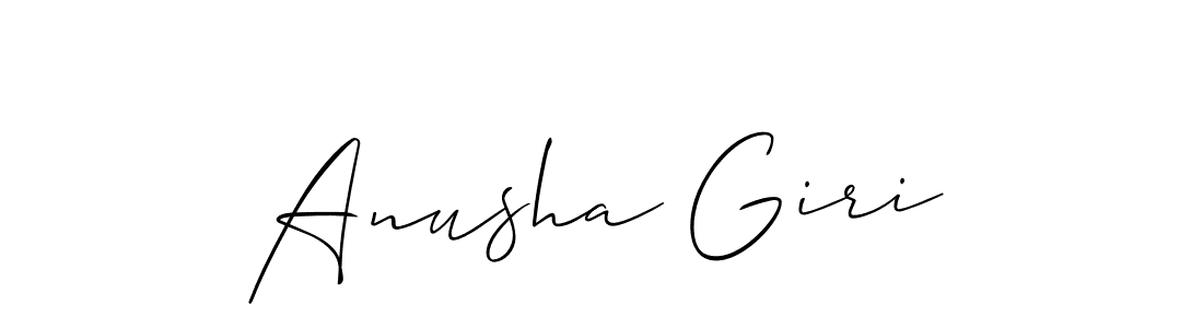 Allison_Script is a professional signature style that is perfect for those who want to add a touch of class to their signature. It is also a great choice for those who want to make their signature more unique. Get Anusha Giri name to fancy signature for free. Anusha Giri signature style 2 images and pictures png