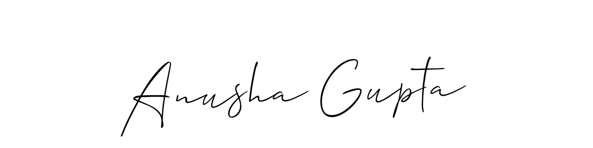 It looks lik you need a new signature style for name Anusha Gupta. Design unique handwritten (Allison_Script) signature with our free signature maker in just a few clicks. Anusha Gupta signature style 2 images and pictures png