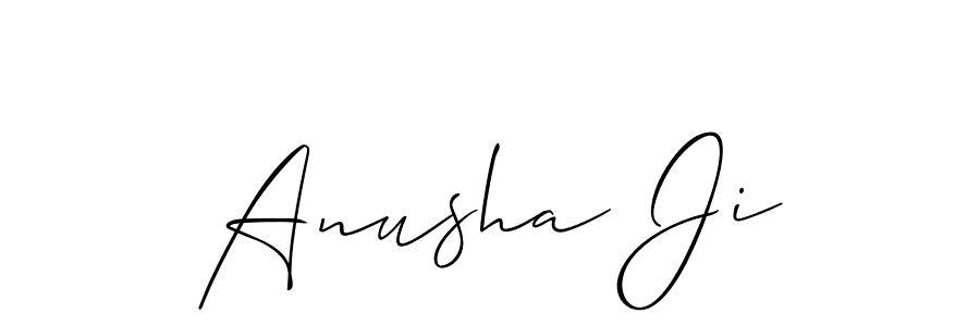 Anusha Ji stylish signature style. Best Handwritten Sign (Allison_Script) for my name. Handwritten Signature Collection Ideas for my name Anusha Ji. Anusha Ji signature style 2 images and pictures png