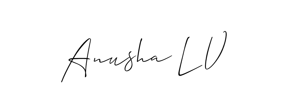 Best and Professional Signature Style for Anusha L V. Allison_Script Best Signature Style Collection. Anusha L V signature style 2 images and pictures png