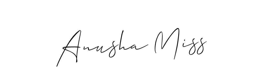 Make a beautiful signature design for name Anusha Miss. With this signature (Allison_Script) style, you can create a handwritten signature for free. Anusha Miss signature style 2 images and pictures png