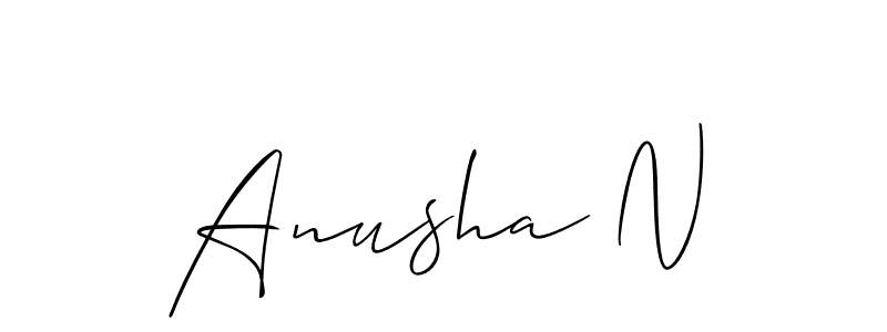 This is the best signature style for the Anusha N name. Also you like these signature font (Allison_Script). Mix name signature. Anusha N signature style 2 images and pictures png