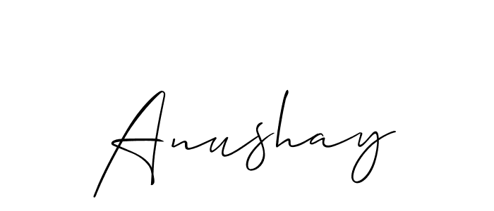Also You can easily find your signature by using the search form. We will create Anushay name handwritten signature images for you free of cost using Allison_Script sign style. Anushay signature style 2 images and pictures png