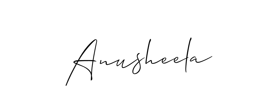 Design your own signature with our free online signature maker. With this signature software, you can create a handwritten (Allison_Script) signature for name Anusheela. Anusheela signature style 2 images and pictures png