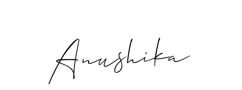 Once you've used our free online signature maker to create your best signature Allison_Script style, it's time to enjoy all of the benefits that Anushika name signing documents. Anushika signature style 2 images and pictures png