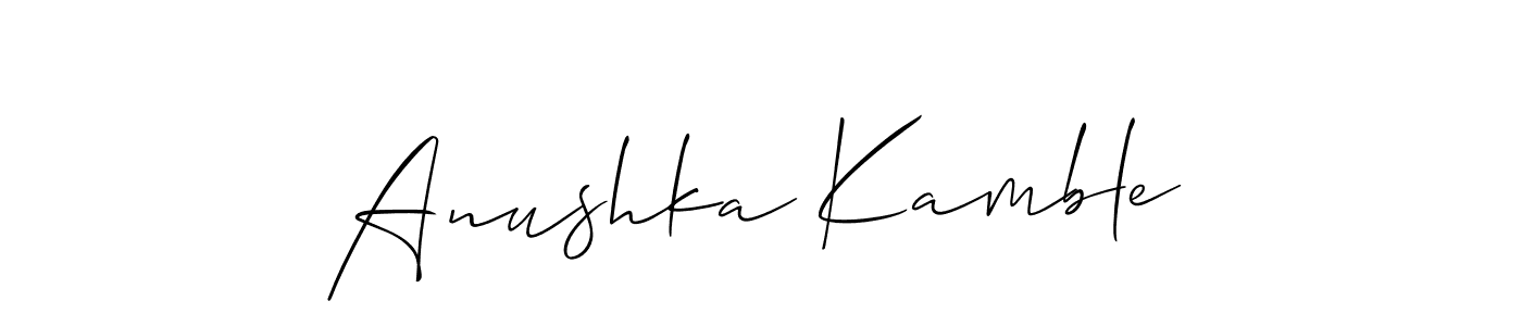 Make a beautiful signature design for name Anushka Kamble. Use this online signature maker to create a handwritten signature for free. Anushka Kamble signature style 2 images and pictures png