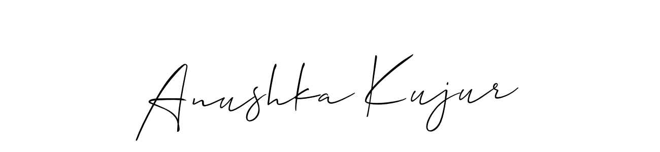 Create a beautiful signature design for name Anushka Kujur. With this signature (Allison_Script) fonts, you can make a handwritten signature for free. Anushka Kujur signature style 2 images and pictures png