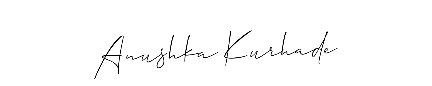 Anushka Kurhade stylish signature style. Best Handwritten Sign (Allison_Script) for my name. Handwritten Signature Collection Ideas for my name Anushka Kurhade. Anushka Kurhade signature style 2 images and pictures png