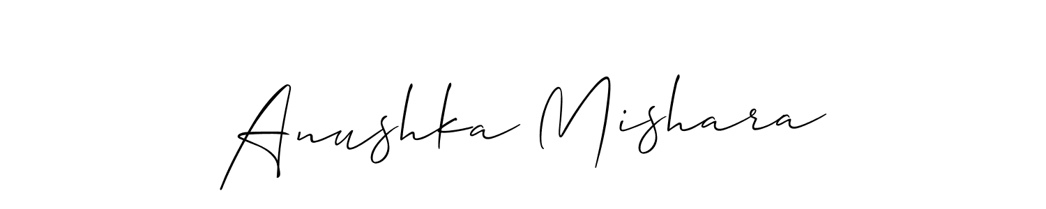 Create a beautiful signature design for name Anushka Mishara. With this signature (Allison_Script) fonts, you can make a handwritten signature for free. Anushka Mishara signature style 2 images and pictures png