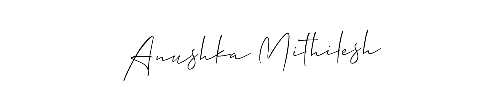 Make a beautiful signature design for name Anushka Mithilesh. Use this online signature maker to create a handwritten signature for free. Anushka Mithilesh signature style 2 images and pictures png