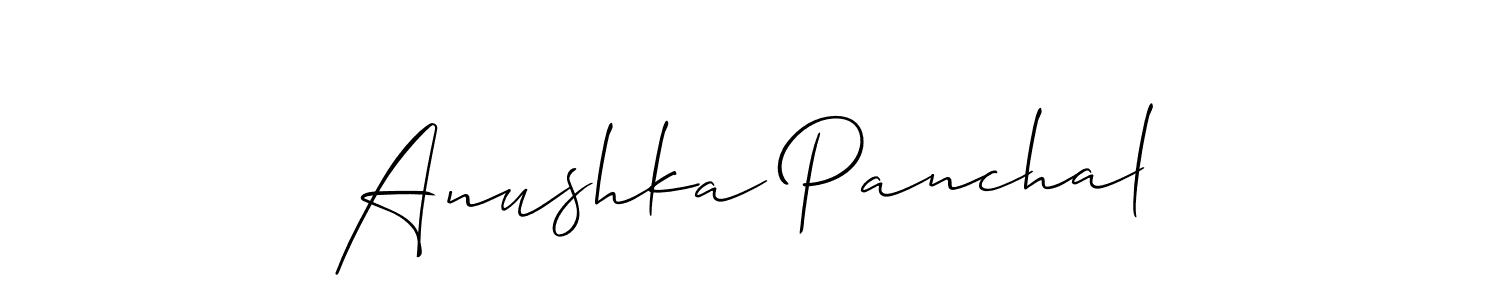 Make a beautiful signature design for name Anushka Panchal. With this signature (Allison_Script) style, you can create a handwritten signature for free. Anushka Panchal signature style 2 images and pictures png