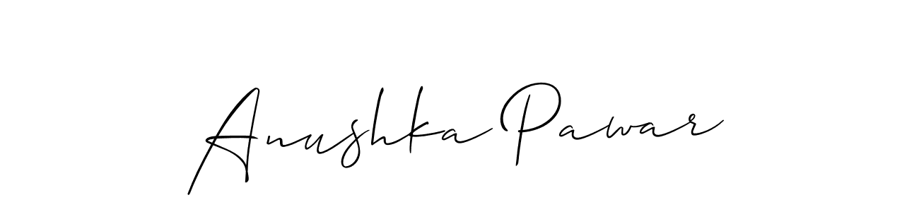 Design your own signature with our free online signature maker. With this signature software, you can create a handwritten (Allison_Script) signature for name Anushka Pawar. Anushka Pawar signature style 2 images and pictures png