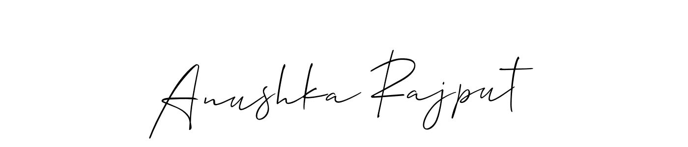 Allison_Script is a professional signature style that is perfect for those who want to add a touch of class to their signature. It is also a great choice for those who want to make their signature more unique. Get Anushka Rajput name to fancy signature for free. Anushka Rajput signature style 2 images and pictures png