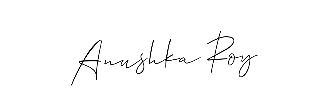 How to make Anushka Roy signature? Allison_Script is a professional autograph style. Create handwritten signature for Anushka Roy name. Anushka Roy signature style 2 images and pictures png