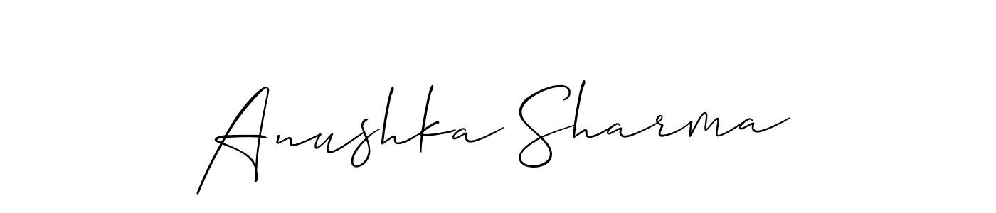 How to Draw Anushka Sharma signature style? Allison_Script is a latest design signature styles for name Anushka Sharma. Anushka Sharma signature style 2 images and pictures png