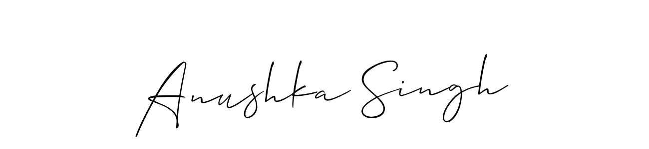 This is the best signature style for the Anushka Singh name. Also you like these signature font (Allison_Script). Mix name signature. Anushka Singh signature style 2 images and pictures png