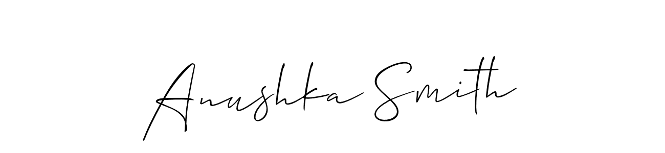 How to make Anushka Smith name signature. Use Allison_Script style for creating short signs online. This is the latest handwritten sign. Anushka Smith signature style 2 images and pictures png