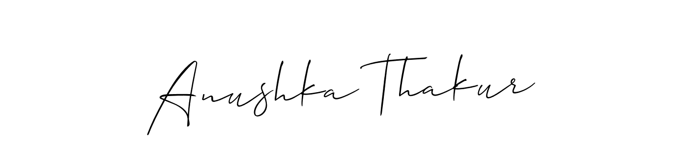 Use a signature maker to create a handwritten signature online. With this signature software, you can design (Allison_Script) your own signature for name Anushka Thakur. Anushka Thakur signature style 2 images and pictures png