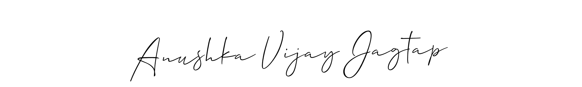 How to Draw Anushka Vijay Jagtap signature style? Allison_Script is a latest design signature styles for name Anushka Vijay Jagtap. Anushka Vijay Jagtap signature style 2 images and pictures png
