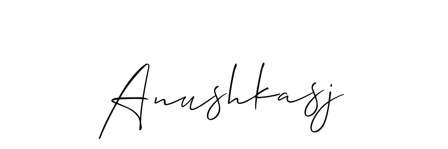 Create a beautiful signature design for name Anushkasj. With this signature (Allison_Script) fonts, you can make a handwritten signature for free. Anushkasj signature style 2 images and pictures png