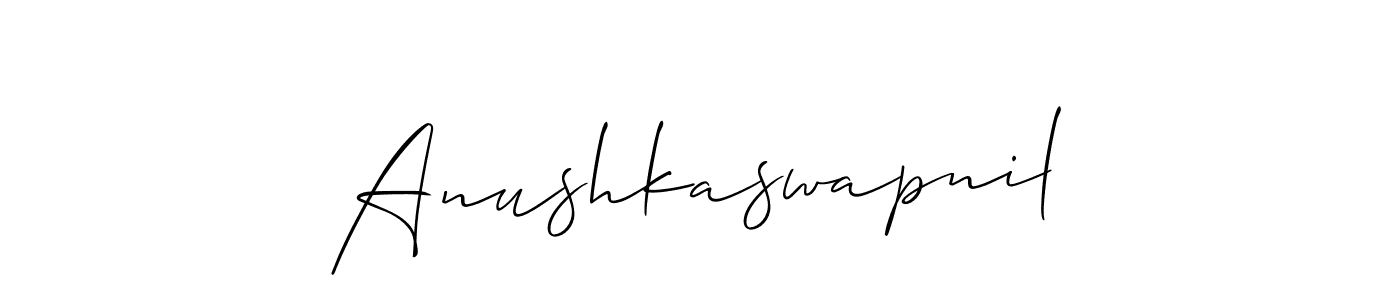 Make a short Anushkaswapnil signature style. Manage your documents anywhere anytime using Allison_Script. Create and add eSignatures, submit forms, share and send files easily. Anushkaswapnil signature style 2 images and pictures png