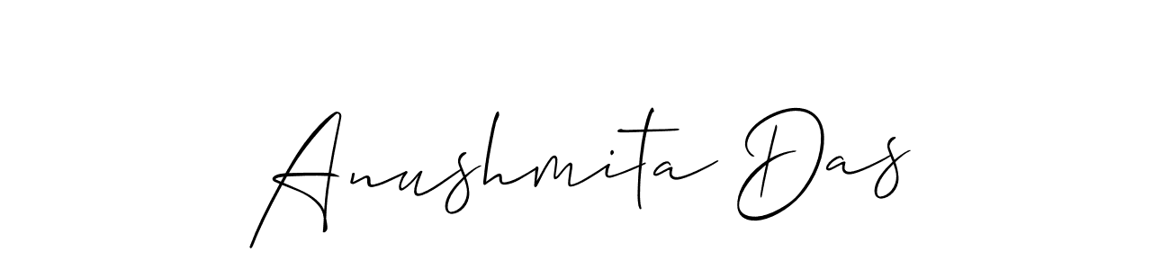 Use a signature maker to create a handwritten signature online. With this signature software, you can design (Allison_Script) your own signature for name Anushmita Das. Anushmita Das signature style 2 images and pictures png