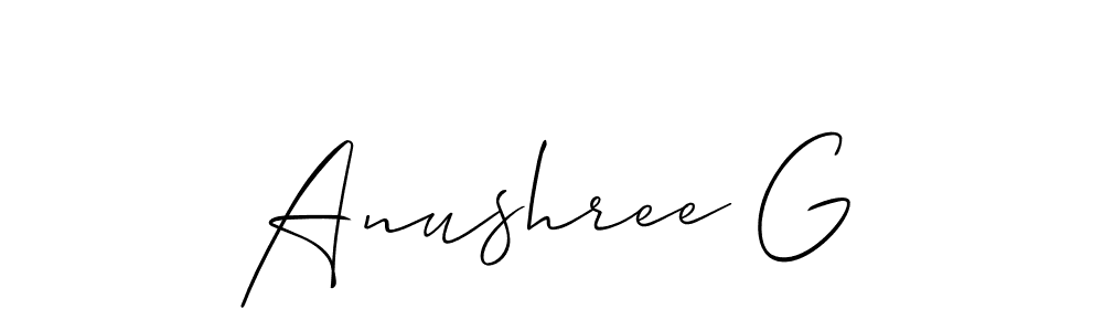 Once you've used our free online signature maker to create your best signature Allison_Script style, it's time to enjoy all of the benefits that Anushree G name signing documents. Anushree G signature style 2 images and pictures png