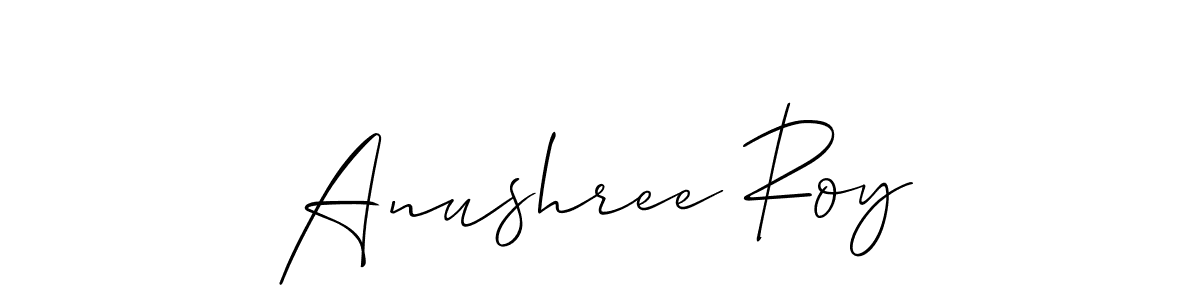 if you are searching for the best signature style for your name Anushree Roy. so please give up your signature search. here we have designed multiple signature styles  using Allison_Script. Anushree Roy signature style 2 images and pictures png