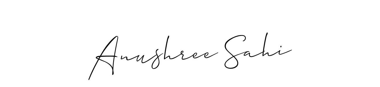 Similarly Allison_Script is the best handwritten signature design. Signature creator online .You can use it as an online autograph creator for name Anushree Sahi. Anushree Sahi signature style 2 images and pictures png