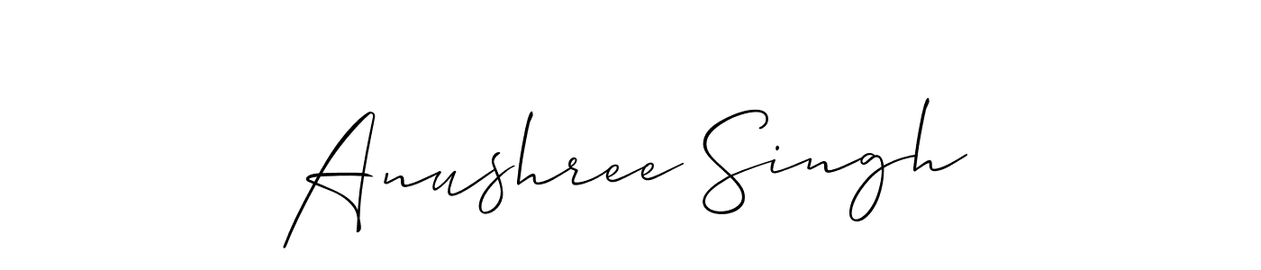 if you are searching for the best signature style for your name Anushree Singh. so please give up your signature search. here we have designed multiple signature styles  using Allison_Script. Anushree Singh signature style 2 images and pictures png