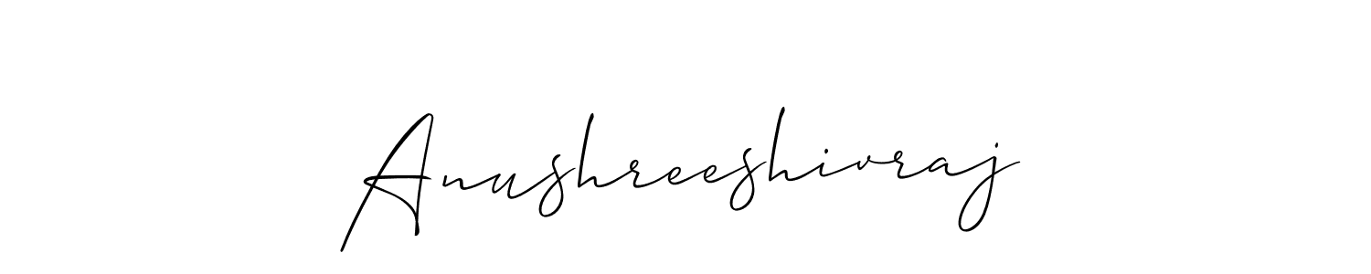 Create a beautiful signature design for name Anushreeshivraj. With this signature (Allison_Script) fonts, you can make a handwritten signature for free. Anushreeshivraj signature style 2 images and pictures png