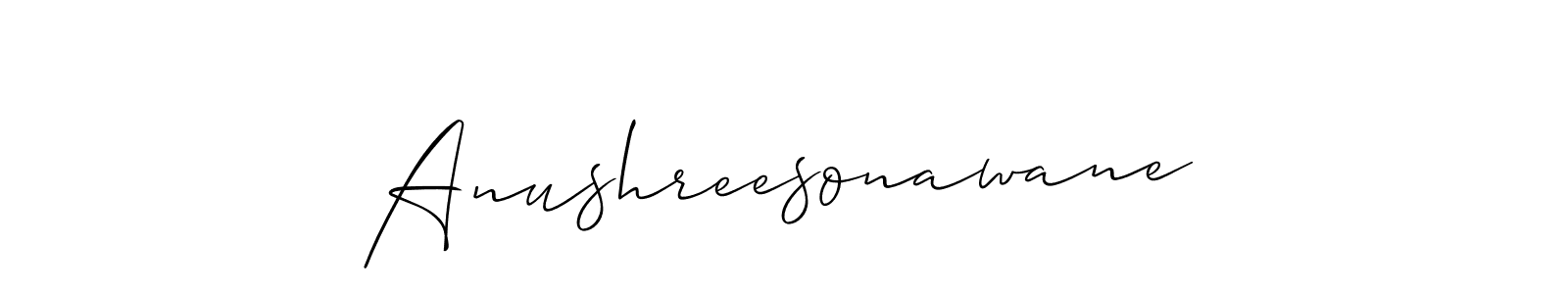 You should practise on your own different ways (Allison_Script) to write your name (Anushreesonawane) in signature. don't let someone else do it for you. Anushreesonawane signature style 2 images and pictures png