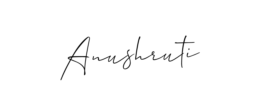 Anushruti stylish signature style. Best Handwritten Sign (Allison_Script) for my name. Handwritten Signature Collection Ideas for my name Anushruti. Anushruti signature style 2 images and pictures png