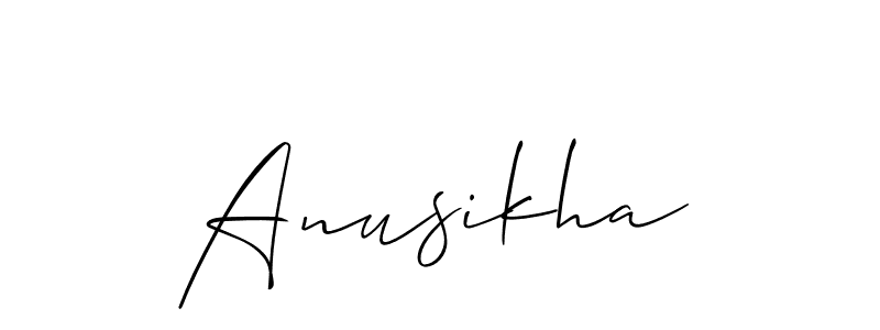 How to Draw Anusikha signature style? Allison_Script is a latest design signature styles for name Anusikha. Anusikha signature style 2 images and pictures png