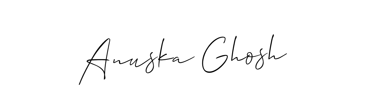 Anuska Ghosh stylish signature style. Best Handwritten Sign (Allison_Script) for my name. Handwritten Signature Collection Ideas for my name Anuska Ghosh. Anuska Ghosh signature style 2 images and pictures png