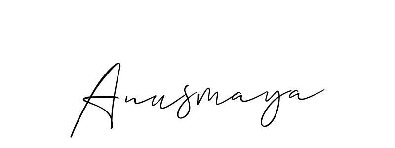 Best and Professional Signature Style for Anusmaya. Allison_Script Best Signature Style Collection. Anusmaya signature style 2 images and pictures png