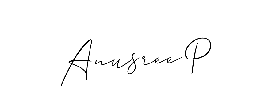 Best and Professional Signature Style for Anusree P. Allison_Script Best Signature Style Collection. Anusree P signature style 2 images and pictures png