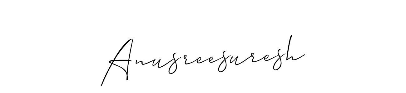 Use a signature maker to create a handwritten signature online. With this signature software, you can design (Allison_Script) your own signature for name Anusreesuresh. Anusreesuresh signature style 2 images and pictures png