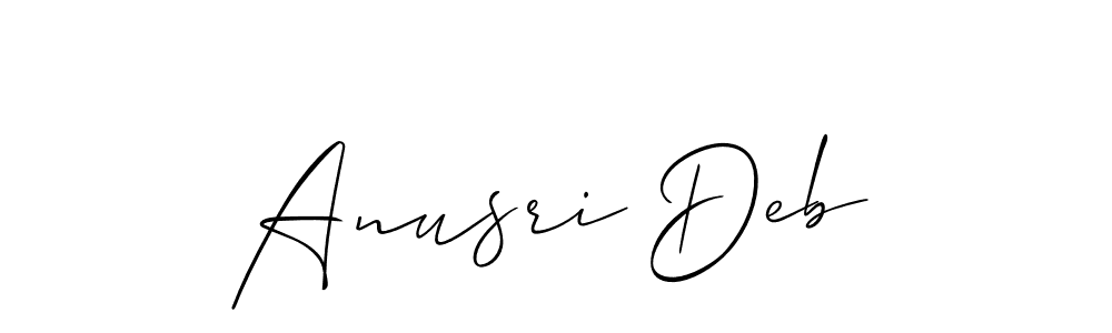 Check out images of Autograph of Anusri Deb name. Actor Anusri Deb Signature Style. Allison_Script is a professional sign style online. Anusri Deb signature style 2 images and pictures png