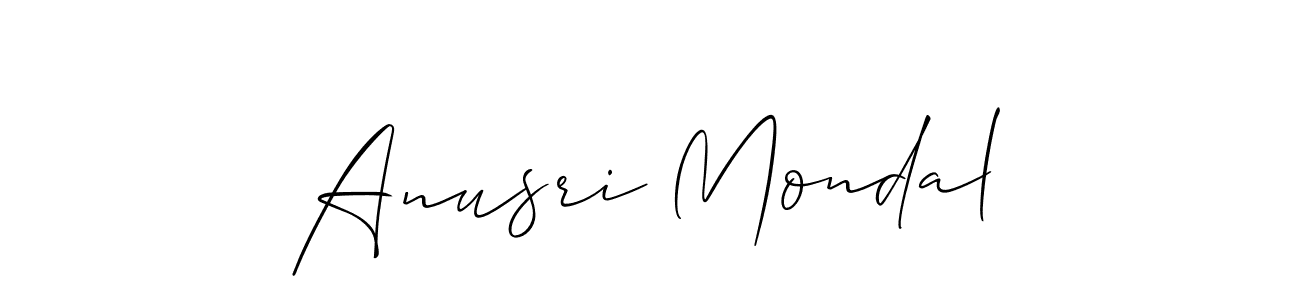 if you are searching for the best signature style for your name Anusri Mondal. so please give up your signature search. here we have designed multiple signature styles  using Allison_Script. Anusri Mondal signature style 2 images and pictures png
