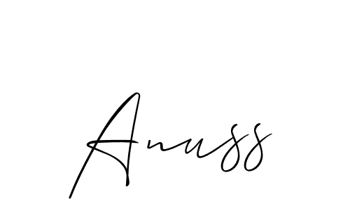 It looks lik you need a new signature style for name Anuss. Design unique handwritten (Allison_Script) signature with our free signature maker in just a few clicks. Anuss signature style 2 images and pictures png