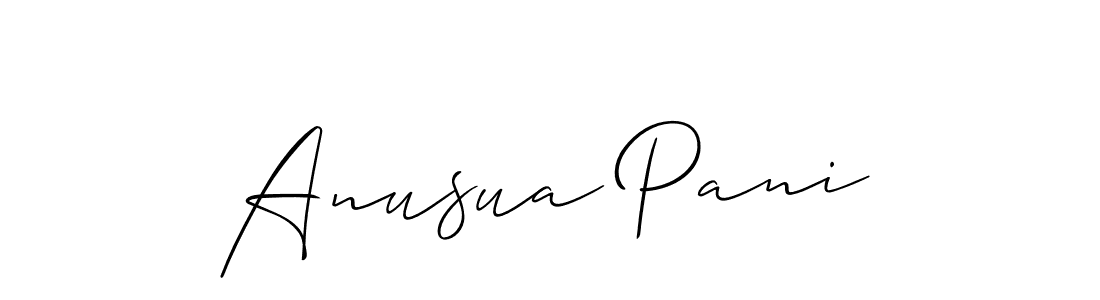 Use a signature maker to create a handwritten signature online. With this signature software, you can design (Allison_Script) your own signature for name Anusua Pani. Anusua Pani signature style 2 images and pictures png