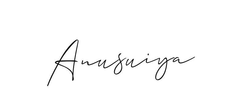 The best way (Allison_Script) to make a short signature is to pick only two or three words in your name. The name Anusuiya include a total of six letters. For converting this name. Anusuiya signature style 2 images and pictures png