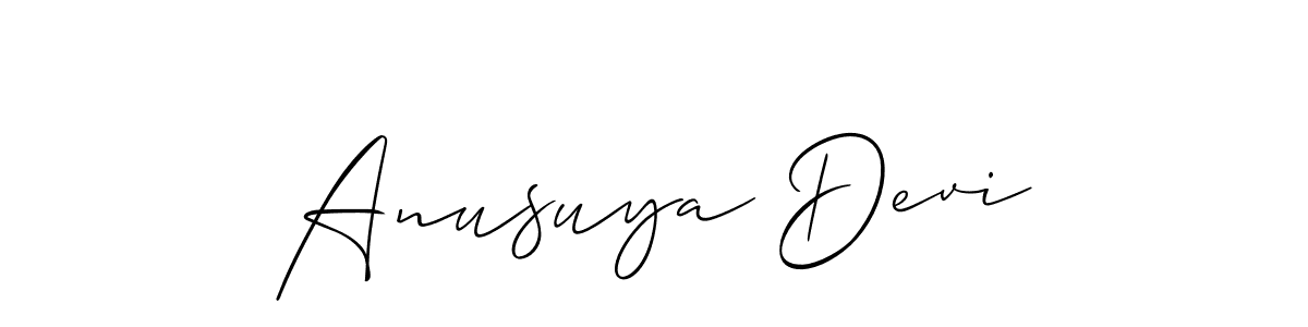Similarly Allison_Script is the best handwritten signature design. Signature creator online .You can use it as an online autograph creator for name Anusuya Devi. Anusuya Devi signature style 2 images and pictures png