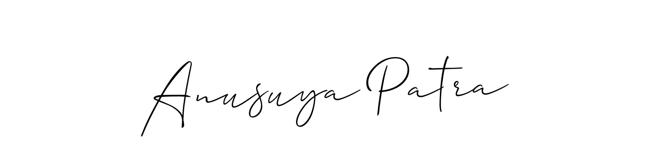 Also You can easily find your signature by using the search form. We will create Anusuya Patra name handwritten signature images for you free of cost using Allison_Script sign style. Anusuya Patra signature style 2 images and pictures png