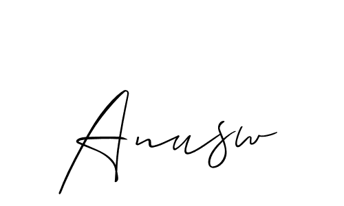 The best way (Allison_Script) to make a short signature is to pick only two or three words in your name. The name Anusw include a total of six letters. For converting this name. Anusw signature style 2 images and pictures png