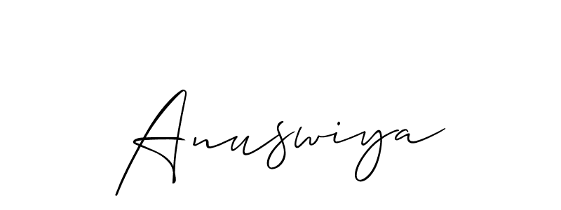 Best and Professional Signature Style for Anuswiya. Allison_Script Best Signature Style Collection. Anuswiya signature style 2 images and pictures png